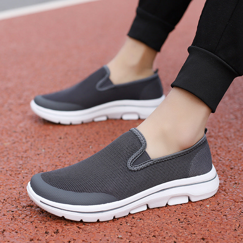 Damen Slip-On Freizeit-Schuhe mit atmungsaktivem Mesh-Obermaterial und flexibler Sohle