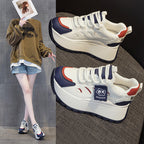Damen Sportliche Plateausneakers mit modernem Design und flexibler Sohle