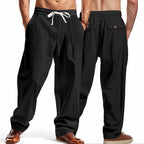Herren bequeme Freizeithose mit elastischem Bund und seitlichen Taschen R&B