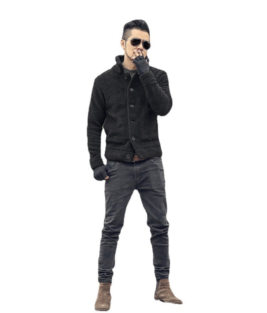 Herren gefütterte Thomaskapelle Jacke mit stilvollem Knopfverschluss und lässigem Design R&B