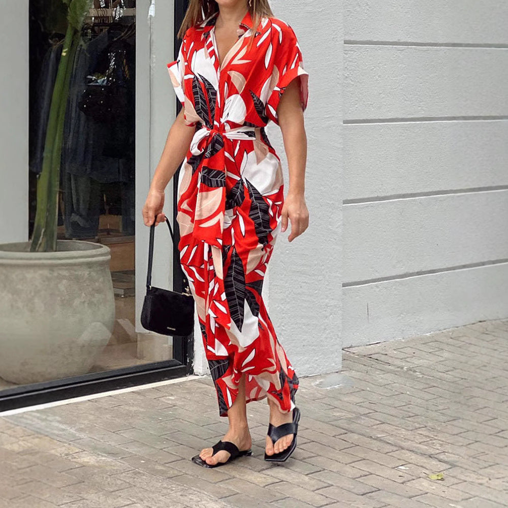 Damen Midikleid mit modernem Schnitt und schickem Taillengürtel R&B