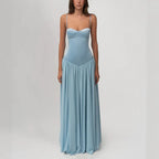 Damen nan modellierendes Bustier-Abendkleid mit vorgeformter Miederkonstruktion und weitfallendem Chiffon-Tellerrock R&B