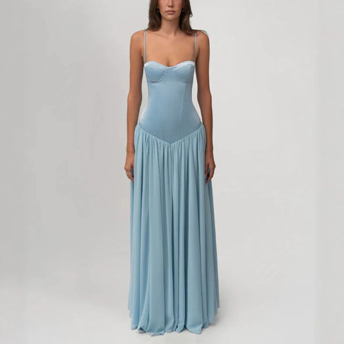 Damen nan modellierendes Bustier-Abendkleid mit vorgeformter Miederkonstruktion und weitfallendem Chiffon-Tellerrock R&B