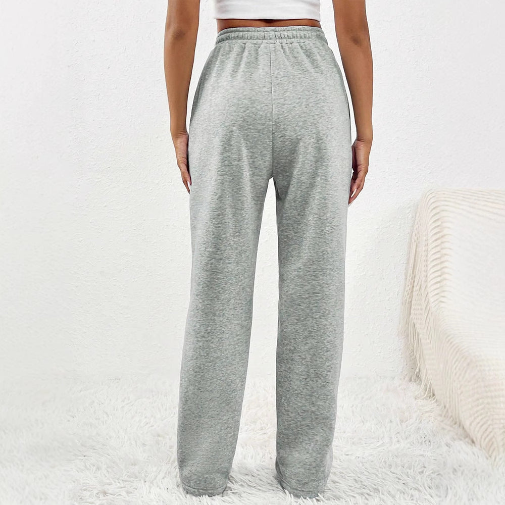 Damen lässige Plissee-Hose mit elastischem Bund R&B