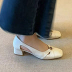 Damen Elegante und bequeme Pumps mit modischer Querriemenverzierung R&B