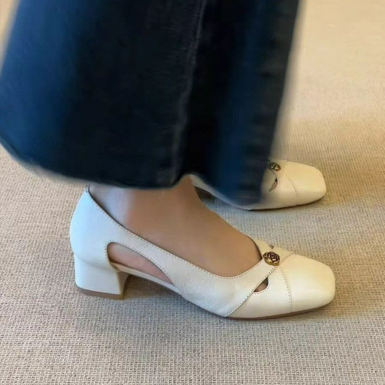 Damen Elegante und bequeme Pumps mit modischer Querriemenverzierung R&B
