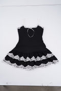 Damen Verspieltes Babydoll-Kleid mit Spitzenrand und verstellbaren Trägern R&B