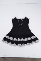 Damen Verspieltes Babydoll-Kleid mit Spitzenrand und verstellbaren Trägern R&B