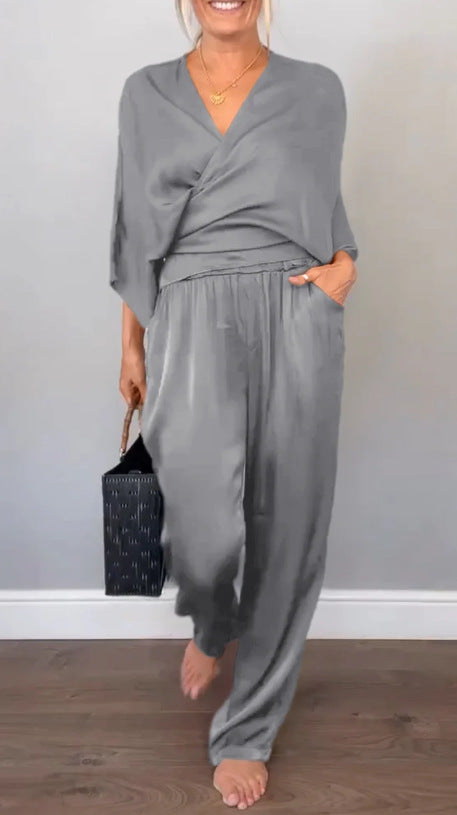 Damen elegantes und schickes Zweiteiler-Set R&B