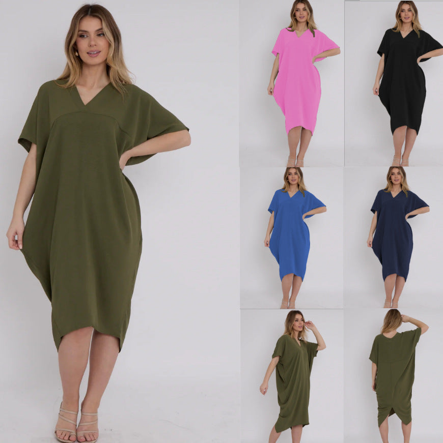 Damen Übergröße Sommerkleid R&B