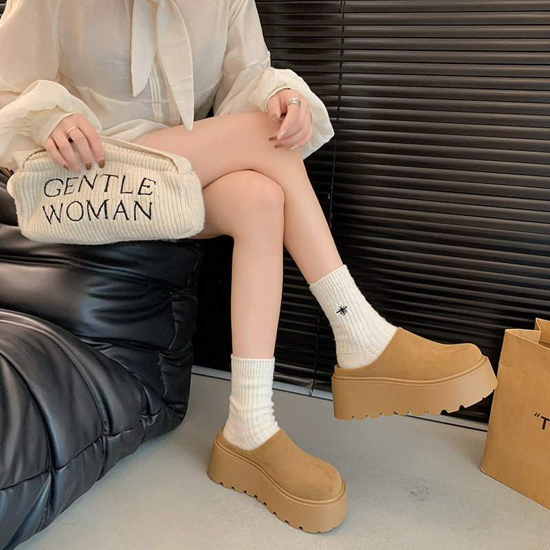 Damen Komfort Clogs mit dickem Plateau und weichem Obermaterial R&B