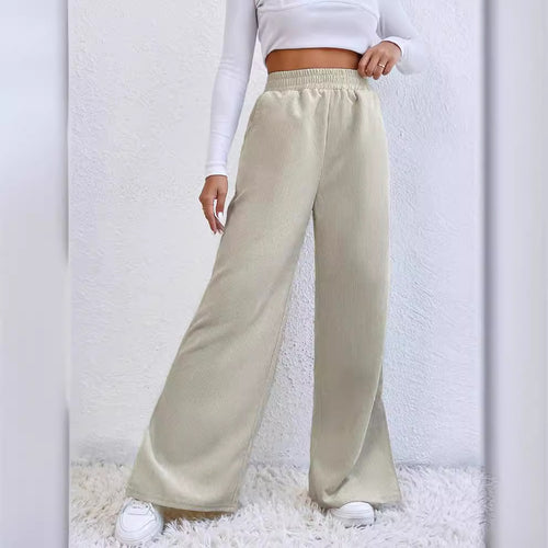 Damen Palazzo-Hose aus feinem Cordstoff mit seitlichen Schlitzen R&B