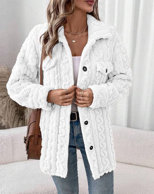 Damen Strickjacke mit Struktur und aufgesetzten Taschen R&B