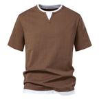 Herren Kurzarmshirt mit modernem Stehkragen R&B