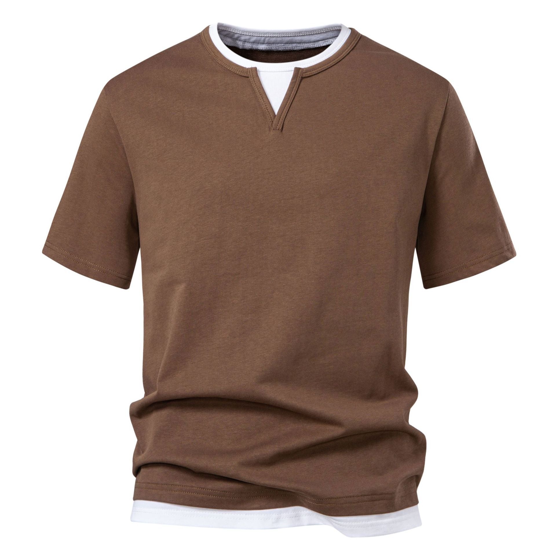 Herren Kurzarmshirt mit modernem Stehkragen R&B