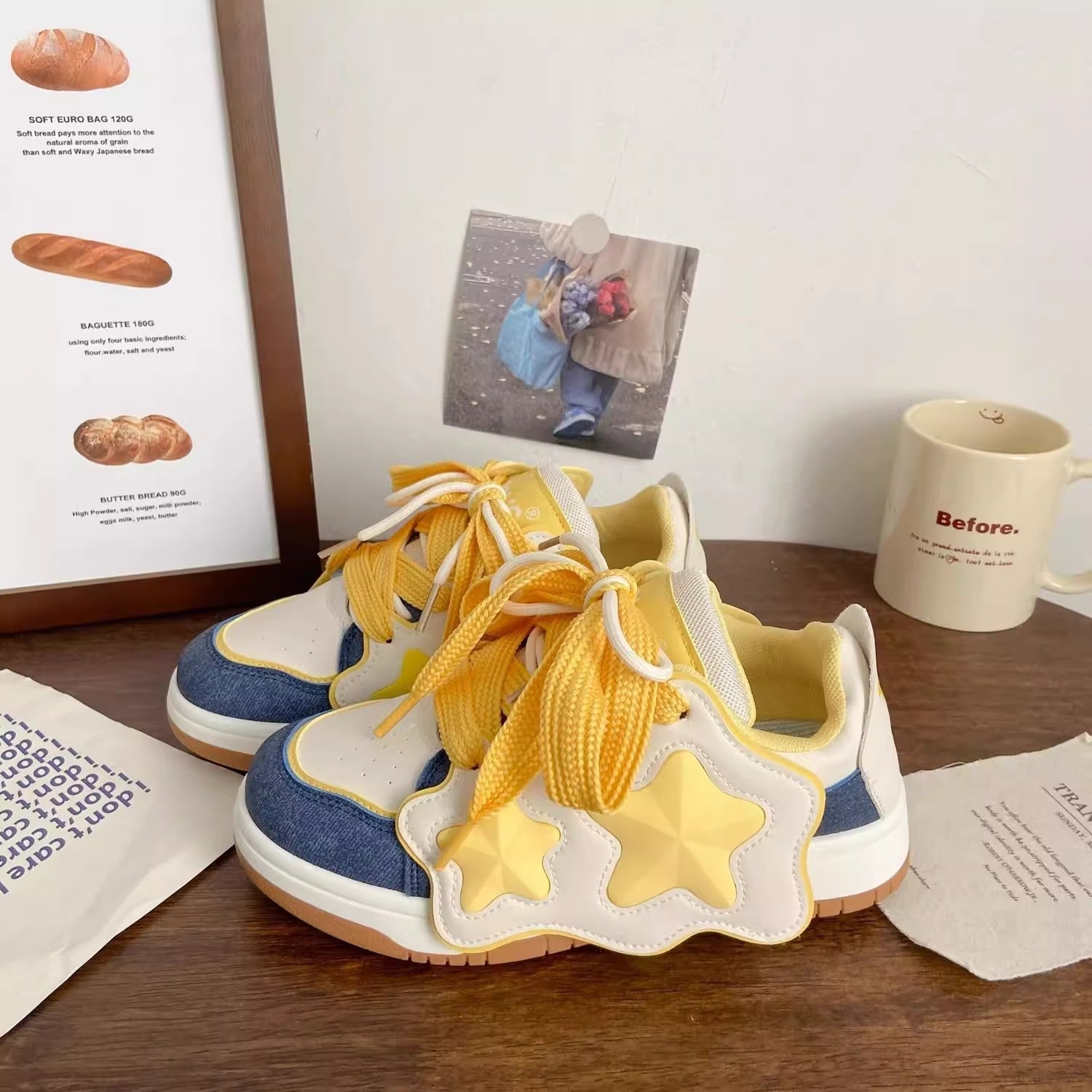 Damen Sneakers mit einzigartigem Sternen-Design und bequemer Polsterung R&B