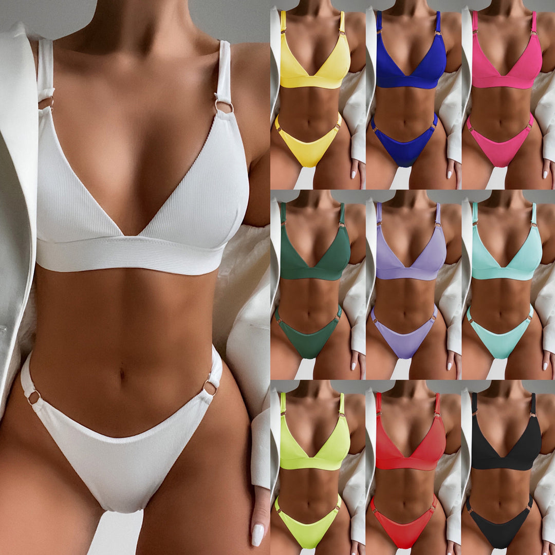 Damen Triangel-Bikini mit luxuriösen Ringdetails R&B