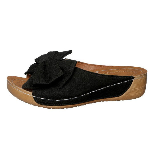 Damen Bequeme Slipper mit großem Schleifendetail R&B