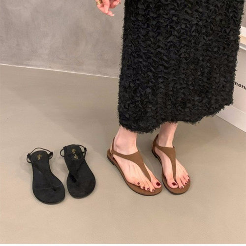 Damen Zehentrenner-Sandalen mit verstellbarem Riemen und rutschfester Sohle R&B