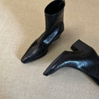 Damen Stiefeletten mit spitz zulaufendem Design und elegantem Blockabsatz