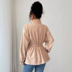 Damen Moderner Zip-Hoodie mit Taillierung R&B