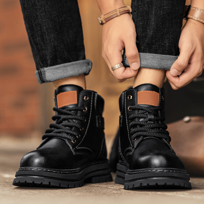 Damen Robuste Schnürboots aus strapazierfähigem Kunstleder