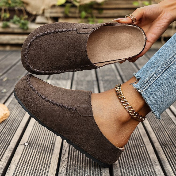 Damen Bequeme Clogs aus hochwertigem Wildleder R&B