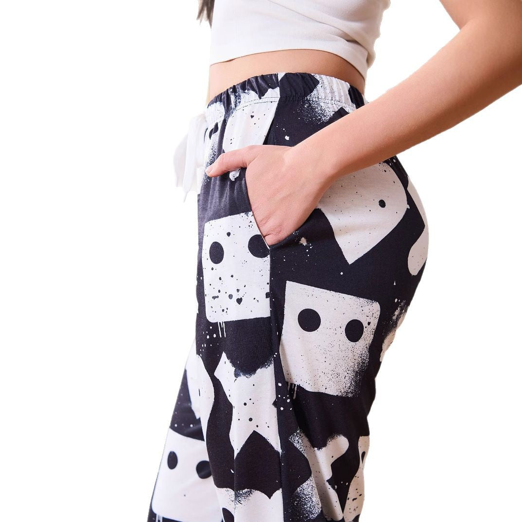 Damen Freizeit-Hose mit kreativen Mustern R&B