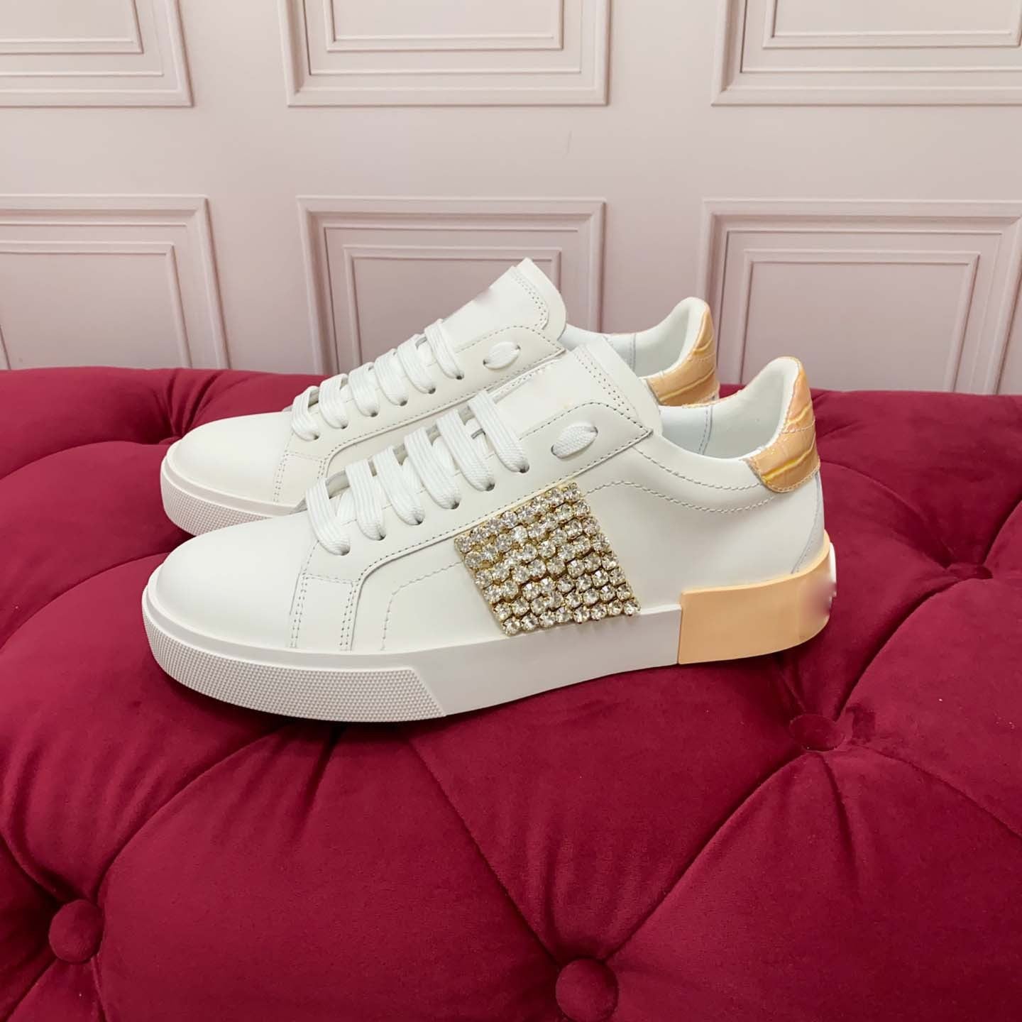 Damen Modische Sneakers mit elegantem Glitzer-Applikation R&B