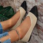 Damen Ballerinas mit kreativem Hahnentrittmuster und flexiblem Fußbett R&B
