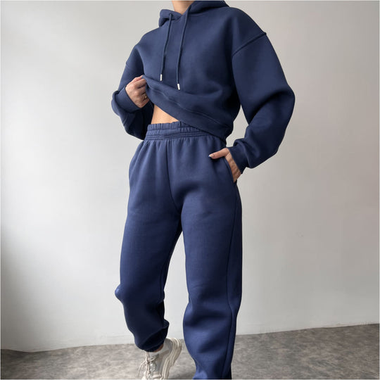 Damen modisches und lässiges Hoodie-Set mit weitem Schnitt R&B