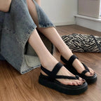 Damen komfortable Sandalen mit doppellagigem Riemendesign und rutschfester Sohle R&B