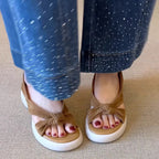 Damen Sandalen mit dekorativem Knoten und komfortabler Sohle R&B