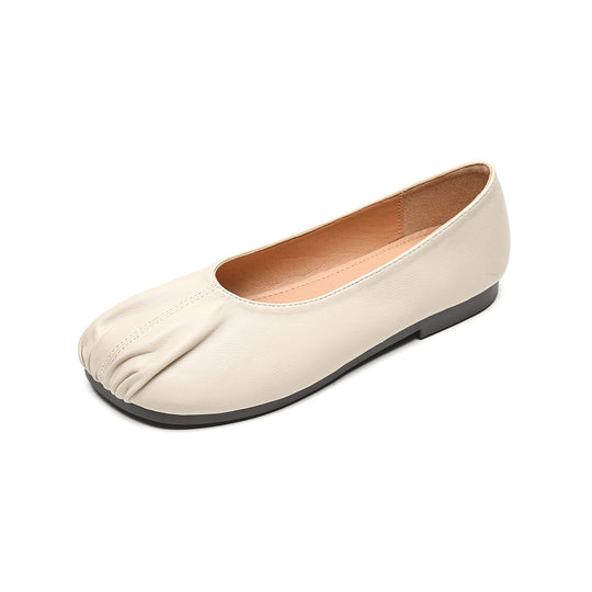 Damen elegante Ballerinas mit raffiniertem Faltendesign R&B