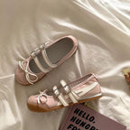 Damen Ballerinas mit modischen Riemchen und dekorativem Schleifen-Design R&B