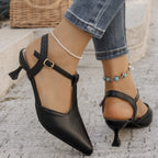 Damen Slingback-Pumps mit eleganter Spitze und komfortablem Blockabsatz R&B
