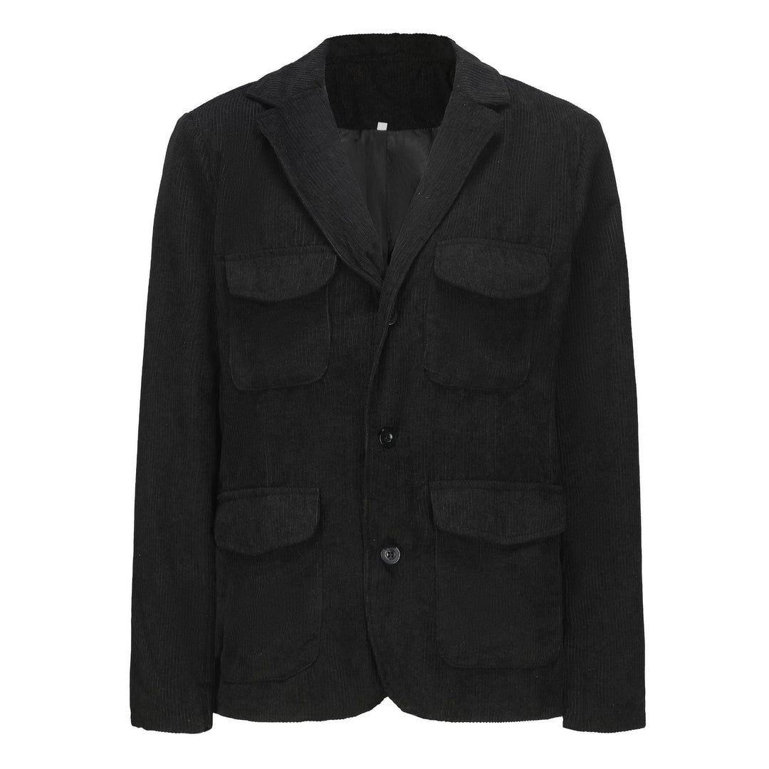 Herren modischer Cordblazer mit aufgesetzten Taschen R&B