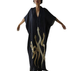 Damen Maxi-Kleid mit einzigartigem Schlangen-Design R&B