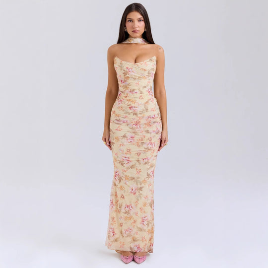Damen Abendkleid mit schickem Dekolleté und figurbetontem Schnitt R&B