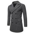 Herren eleganter Karoblazer mit doppelter Knopfleiste und stylischem Innenfutter