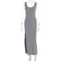 Damen Schlichtes Maxikleid mit hohem Seitenschlitz R&B