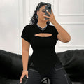 Damen schicke Bodys mit Auschnitt R&B