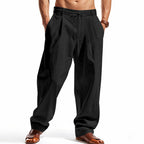 Herren lässige Freizeithose mit eleganten Falten und komfortablem Schnitt R&B