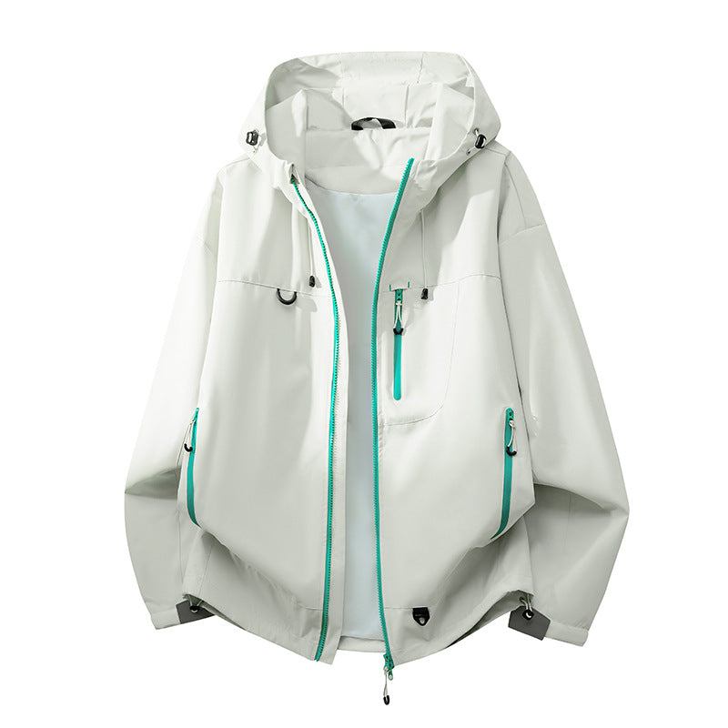 Damen technische Outdoorjacke mit multifunktionalen Taschen und verstellbarem Kapuzensystem R&B
