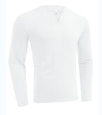 Herren nan Langarmshirt mit V-Ausschnitt Slim Fit Baumwollmix und elastischem Komfortbund R&B