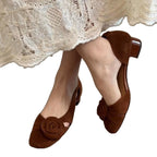 Damen Ballerina-Schuhe mit eleganter Blumendekoration und geschmackvollem Design