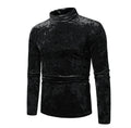 Herren eleganter Rollkragenpullover aus Samt R&B