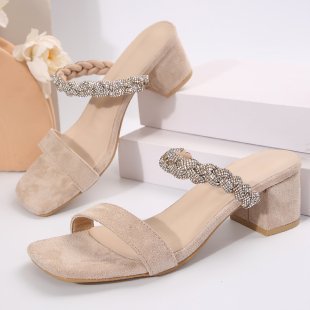 Damen elegante Sandalen mit Blockabsatz R&B
