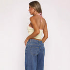 Damen Crop-Top mit floralem Druck und verstellbaren Trägern R&B