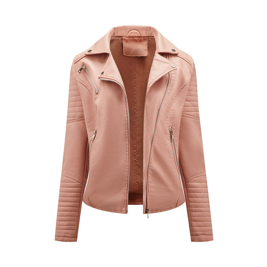 Damen Bikerjacke mit modischen Steppdetails und asymmetrischem Reißverschluss R&B